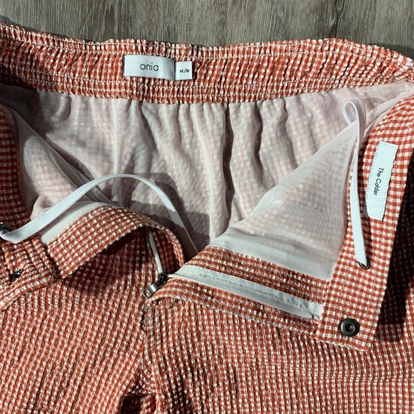 Onia Elastic Calder 7.5" Gingham Swim Trunks - Picture 5 of 10